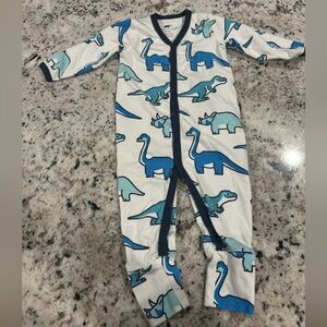 Blue Dinosaur Print Kids Footie